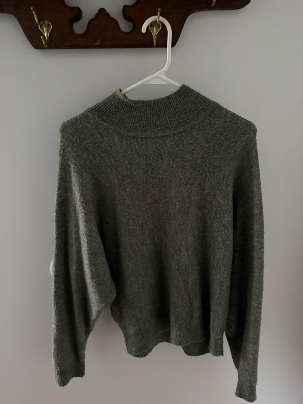 H&M Olive Green Mock Neck Sweater